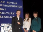Grzegorze Bednarz, Aneta Bąk i Regina Piela na XX Rzeszowskich Dniach Kultury Szkolnej